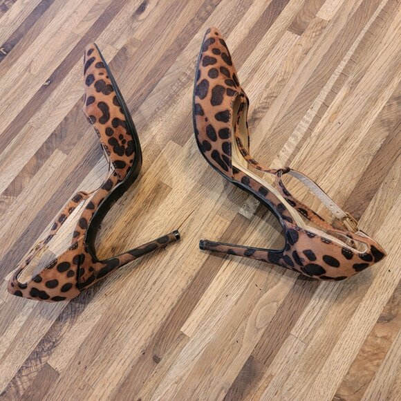 Anne Michelle Rise Up 3 3/4" heel Animal Print T Strap Stiletto Heel Pumps - Picture 7 of 14